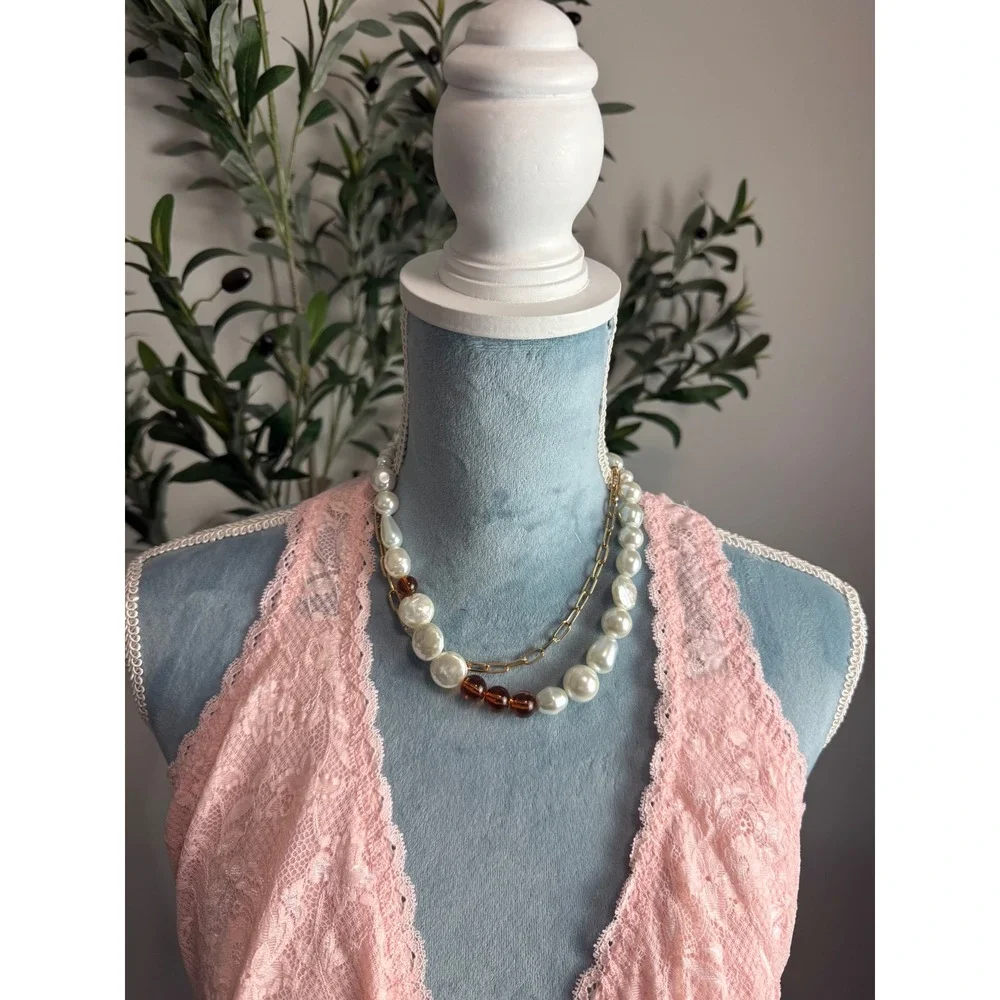 Cosabella Pink Lilly Lace Curvy Bralette Racerback Sexy & Soft NEVER1359 Size L - Picture 8 of 12